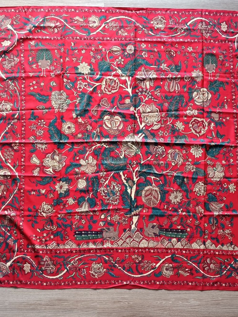 Women's Scarf, 100% Silk, 49" x 49", Red